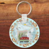 Minnesota Muscheln Lighthouse Schlüsselanhänger (Vorderseite)