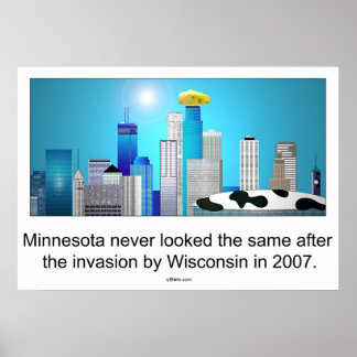 Minnesota nach dem Einmarsch von Wisconsin;) Poster