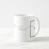 Minnesota nach Utah - Heart2Heart Coffee Tasse (VorderseiteRechts)