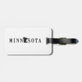 Minnesota-Name mit Staats-geformtem Buchstaben Gepäckanhänger (Rückseite horizontal)