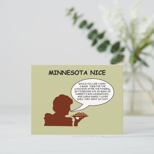 Minnesota Nice Postkarte (Stehend Vorderseite)