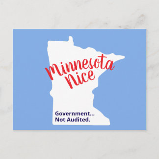 Minnesota Nice, Regierung nicht geprüft – Lustiges Postkarte