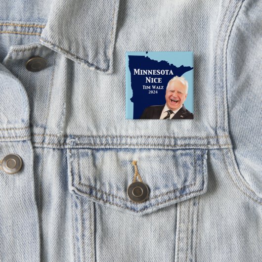 Minnesota Nice Tim Walz Button (Beispiel)