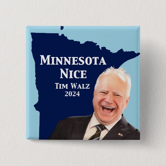 Minnesota Nice Tim Walz Button (Vorderseite)