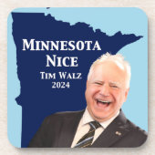 Minnesota Nice Tim Walz Getränkeuntersetzer (Vorderseite)