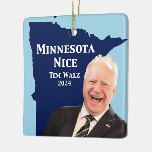 Minnesota Nice Tim Walz Keramikornament (Links)