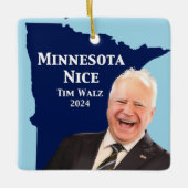 Minnesota Nice Tim Walz Keramikornament (Vorderseite)