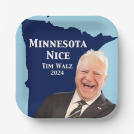 Minnesota Nice Tim Walz Pappteller