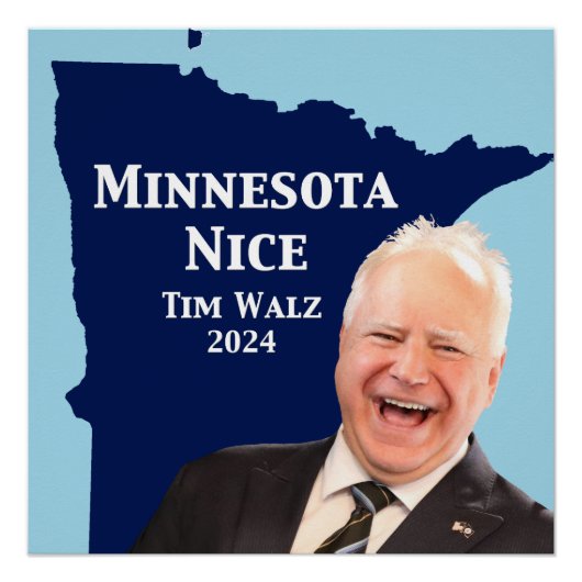 Minnesota Nice Tim Walz Poster (Vorderseite)