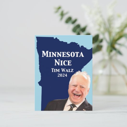 Minnesota Nice Tim Walz Postkarte (Stehend Vorderseite)
