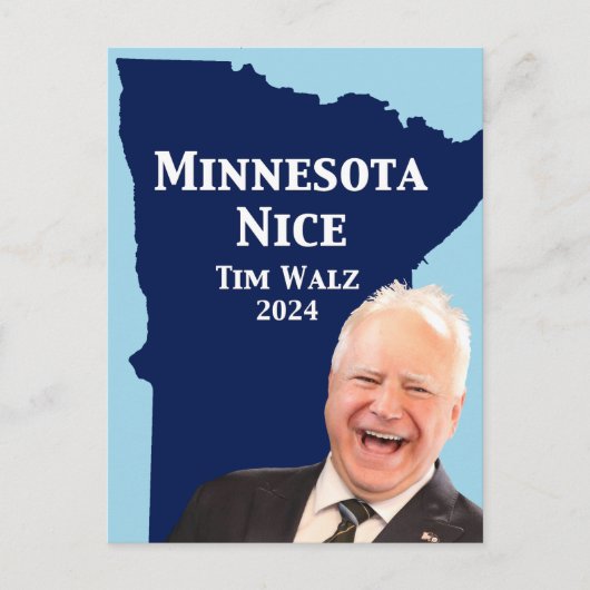 Minnesota Nice Tim Walz Postkarte (Vorderseite)