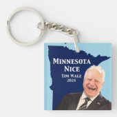 Minnesota Nice Tim Walz Schlüsselanhänger (Vorderseite)