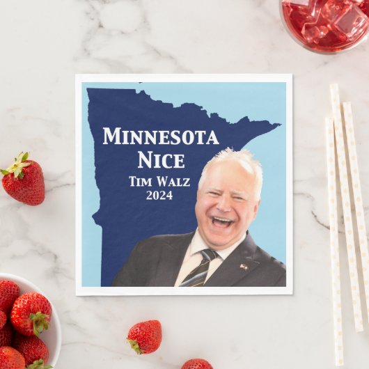 Minnesota Nice Tim Walz Serviette (Beispiel)