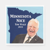 Minnesota Nice Tim Walz Serviette (Vorderseite)