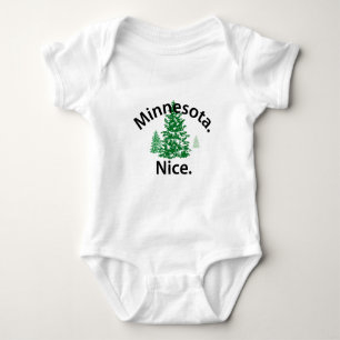 Minnesota Nice. Zeit! (schwarzer Text) Baby Strampler