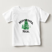 Minnesota Nice. Zeit! (schwarzer Text) Baby T-shirt (Vorderseite)