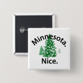 Minnesota Nice. Zeit! (schwarzer Text) Button (Vorne & Hinten)