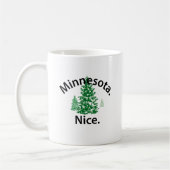 Minnesota Nice. Zeit! (schwarzer Text) Kaffeetasse (Links)