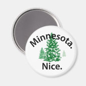 Minnesota Nice. Zeit! (schwarzer Text) Magnet (Vorderseite/Rückseite)