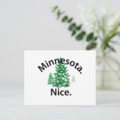 Minnesota Nice. Zeit! (schwarzer Text) Postkarte (Stehend Vorderseite)