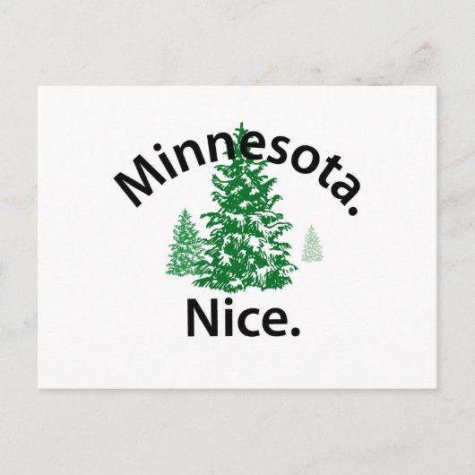 Minnesota Nice. Zeit! (schwarzer Text) Postkarte (Vorderseite)