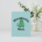 Minnesota Nice. Zeit! (schwarzer Text) Postkarte (Stehend Vorderseite)