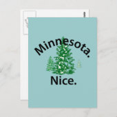 Minnesota Nice. Zeit! (schwarzer Text) Postkarte (Vorne/Hinten)