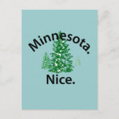 Minnesota Nice. Zeit! (schwarzer Text) Postkarte (Vorderseite)