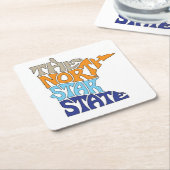 Minnesota Nickname Word Art Rechteckiger Pappuntersetzer (angewinkelt)