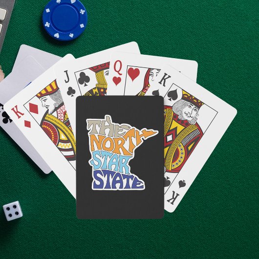 Minnesota Nickname Word Art Spielkarten