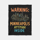 Minnesota Night Skyline V Fleecedecke (Vorderseite)