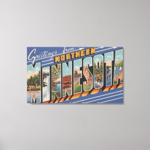Minnesota (Nord) - Großbuchstaben Leinwanddruck