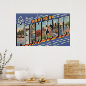 Minnesota (Nord) - Großbuchstaben Poster (Küche)