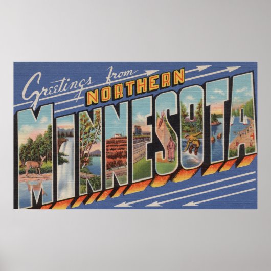 Minnesota (Nord) - Großbuchstaben Poster (Vorne)