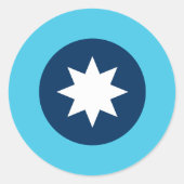 Minnesota Nordsternflagge Runder Aufkleber (Vorderseite)
