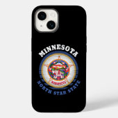 MINNESOTA NORTH STAR STAAT FLAG Case-Mate iPhone HÜLLE (Rückseite)