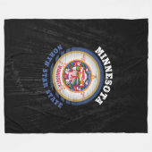 MINNESOTA NORTH STAR STAAT FLAG FLEECEDECKE (Vorderseite (Horizontal))