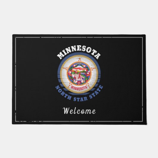 MINNESOTA NORTH STAR STAAT FLAG FUßMATTE (Vorderseite)