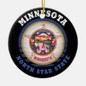 MINNESOTA NORTH STAR STAAT FLAG KERAMIK ORNAMENT (Vorne)