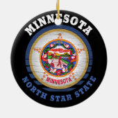 MINNESOTA NORTH STAR STAAT FLAG KERAMIK ORNAMENT (Hinten)