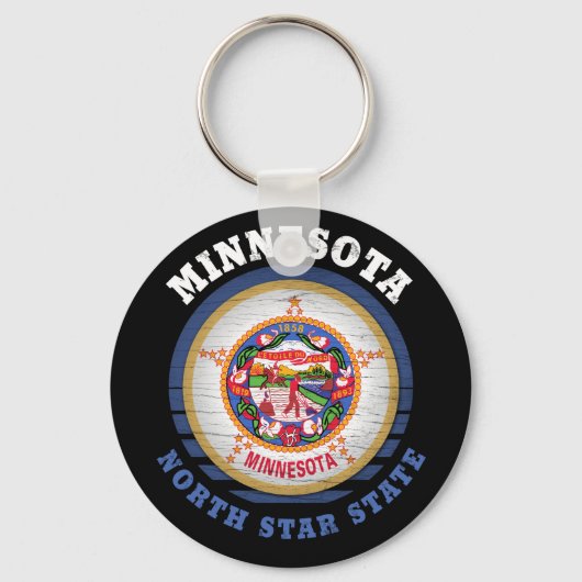 MINNESOTA NORTH STAR STAAT FLAG SCHLÜSSELANHÄNGER (Vorderseite)