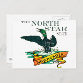 Minnesota North Star Staat Loons Postkarte (Vorne/Hinten)