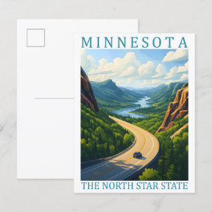 Minnesota North Star Staat USA Travel Place Postkarte