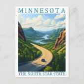 Minnesota North Star Staat USA Travel Place Postkarte (Vorderseite)