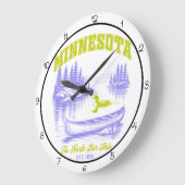Minnesota North Star State Lake  Große Wanduhr (Winkel)