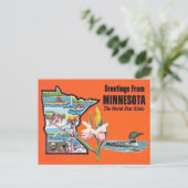 Minnesota North Star State Postkarte (Stehend Vorderseite)