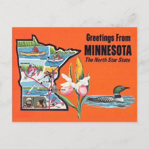 Minnesota North Star State Postkarte