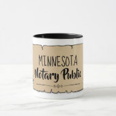 Minnesota Notary Public Scroll Feather Quill Tasse (Zentrum)