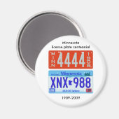 Minnesota Nummernschild hundertjährig Magnet (Vorderseite/Rückseite)