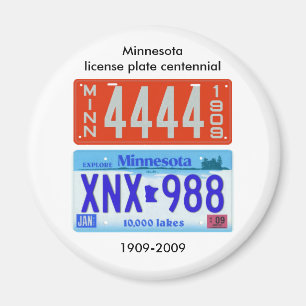 Minnesota Nummernschild hundertjährig Magnet